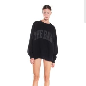 BWNT The Bar Varsity Sweatshirt- Black